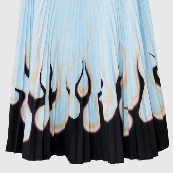 *SOLD* Prada S/S 2012 Pleated Flame Dress - Picture 6 of 7